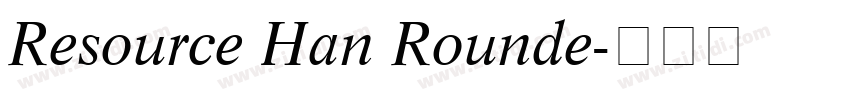 Resource Han Rounde字体转换